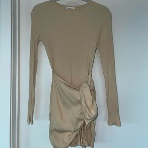 Superdown Size Small Color Nude Wrap Dress. Never worn, very flattering